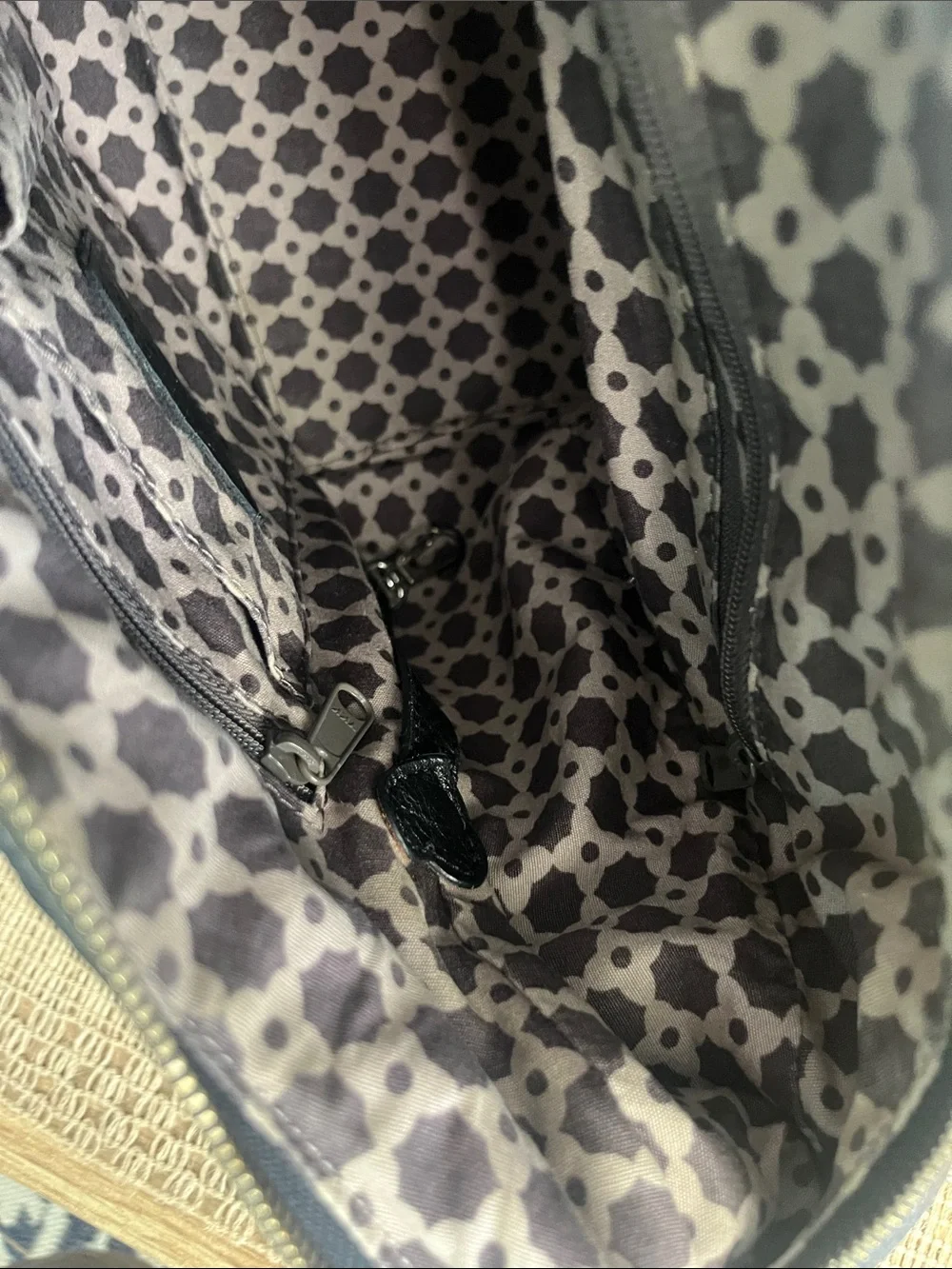 Brighton Caitlyn Black Pebbled Leather Hobo Shoulder Bag Tooled Silver